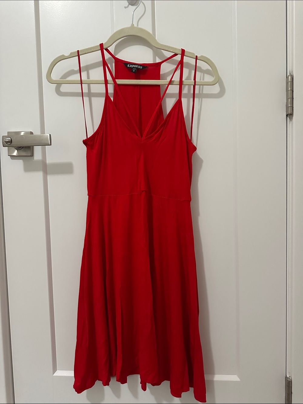Express Red Strappy Mini Dress